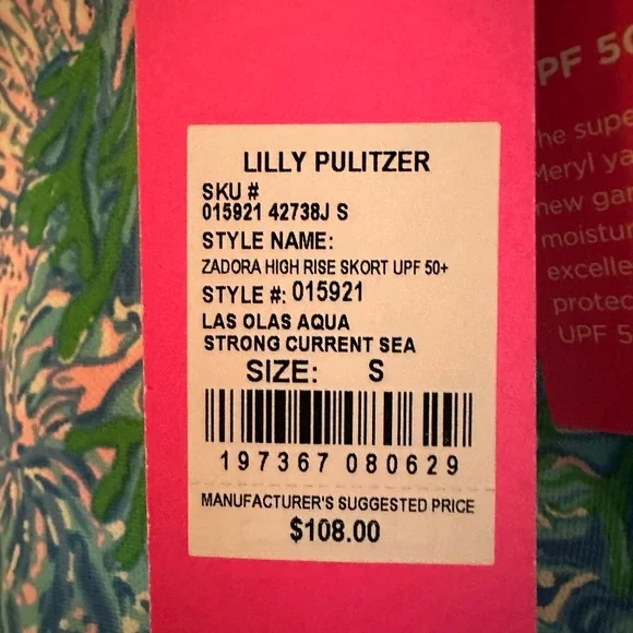 Lilly Pulitzer Luxletic Zadora Drifit Golf Skort NWT - Picture 6 of 8